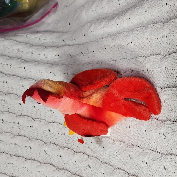 🕸Vintage Ty Beanie Baby Strut The Tie Dye Rooster 1996 P.E. Pellets - Picture 4 of 12